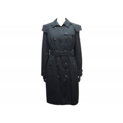 NEUF MANTEAU BURBERRY TRENCH AVEC DOUBLURE GILET T40 M COTON NOIR NEW COAT 2150€