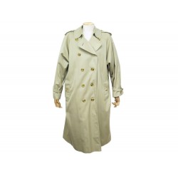 VINTAGE MANTEAU BURBERRYS TRENCH LONG L 40 42 POLYESTER & COTON KAKI COAT 1550€