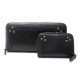 PORTEFEUILLE JEROME DREYFUSS MALCOLM + PORTE MONNAIE HENRI CUIR NOIR WALLET 485€