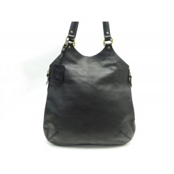 SAC A MAIN YVES SAINT LAURENT METROPOLIS TRIBUTE CABAS CUIR NOIR HAND BAG 1100€