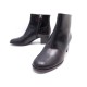 CHAUSSURES CHANEL BOTTINES A TALONS G29333 38.5 EN CUIR PRUNE BOOTS SHOES 1400€