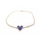 NEUF BRACELET POIRAY L'ATTRAPE COEUR LAPIS LAZULI DIAMANTS OR 18K + BOITE 1190€