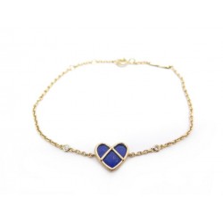 NEUF BRACELET POIRAY L'ATTRAPE COEUR LAPIS LAZULI DIAMANTS OR 18K + BOITE 1190€