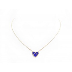 NEUF COLLIER POIRAY L'ATTRAPE COEUR MM LAPIS LAZULI DIAMANTS OR NECKLACE 1690€