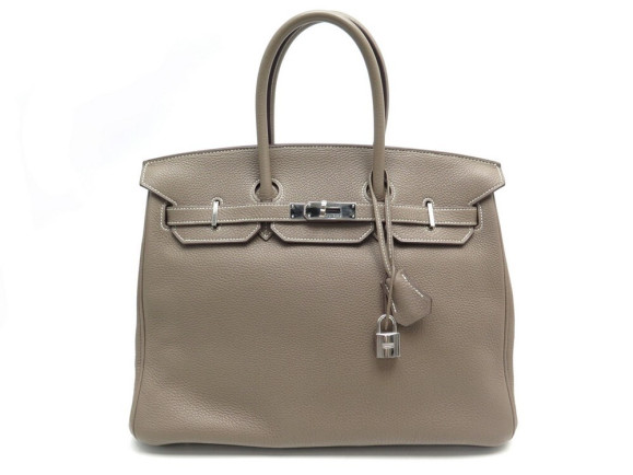 sac a main hermes birkin 35 2013 en cuir togo etoupe