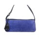 SAC A MAIN GIVENCHY BAGUETTE EN DAIM BLEU ET CUIR NOIR LEATHER & SUEDE HAND BAG