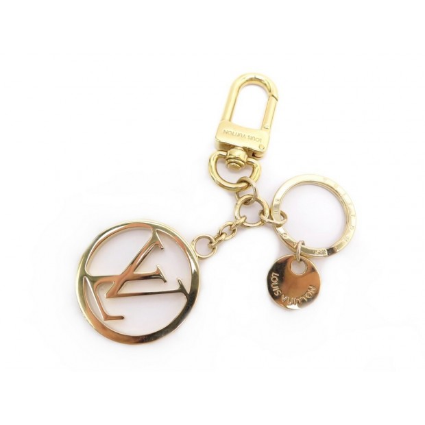 PORTE CLES LOUIS VUITTON LV CIRCLE M68000 BIJOU DE SAC METAL DORE KEY RING 220€