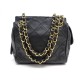 VINTAGE SAC A MAIN CHANEL MINI SHOPPING EN CUIR MATELASSE NOIR LEATHER HAND BAG