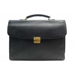 SACOCHE LONGCHAMP CARTABLE LE FOULONNE M EN CUIR NOIR LEATHER BRIEFCASE 370€