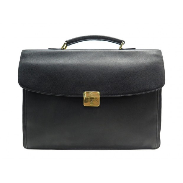 sacoche longchamp cartable le foulonne m en cuir noir