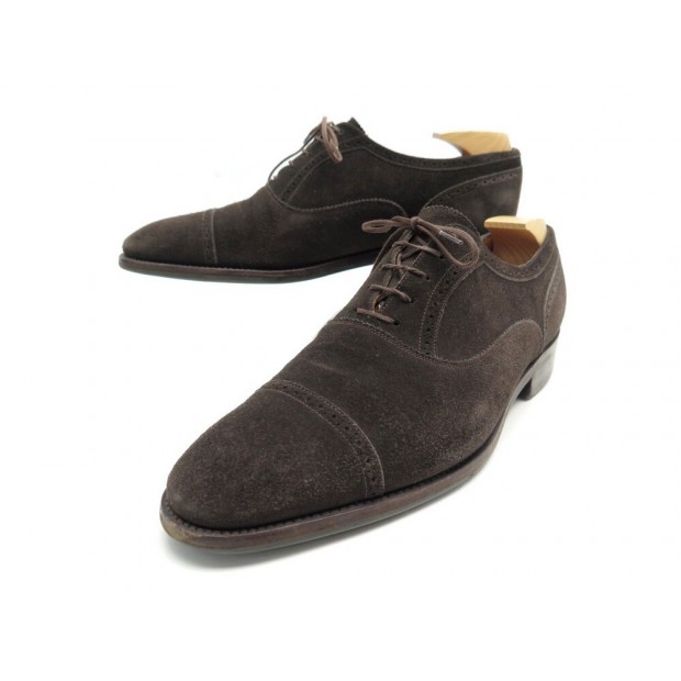 CHAUSSURES JM WESTON RICHELIEU BOUT DROIT 478 43 9D DAIM MARRON SUEDE SHOES 770€