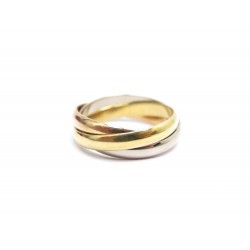 BAGUE CARTIER TRINITY PM B4086100 T52 3 ORS JAUNE ROSE BLANC 18K GOLD RING 970€