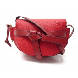 NEUF SAC A MAIN LOEWE MINI GATE BANDOULIERE EN CUIR ROUGE LEATHER HAND BAG 1150€