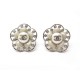 NEUF BOUCLES D'OREILLES CHANEL CAMELIA LOGO CC EN METAL DORE NEW EARRINGS 690€