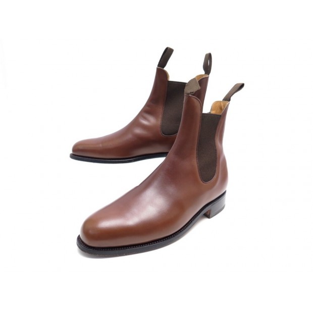 CHAUSSURES JM WESTON BOTTINES LE CAMBRE CHELSEA 8.5D 42.5 CUIR MARRON BOOTS 950€