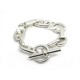 BRACELET HERMES ALEA GM T20 EN ARGENT MASSIF 108GR + ECRIN STERLING SILVER JEWEL