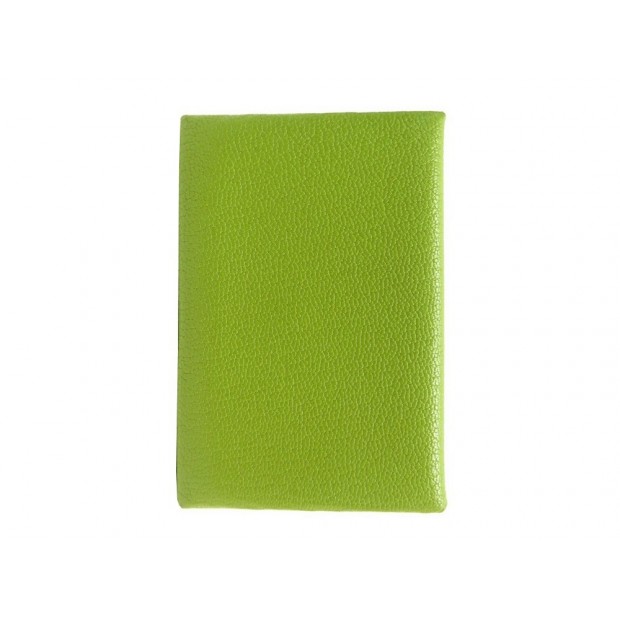 NEUF PORTE CARTES HERMES CALVI CUIR CHEVRE MYSORE VERT + BOITE CARD HOLDER 307€