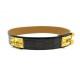 CEINTURE HERMES MEDOR COLLIER DE CHIEN EN CUIR CROCODILE POROSUS NOIR BELT 3750€