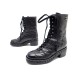  CHAUSSURES BOTTINES CHANEL CUIR MATELASSE MARRON 