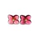 BOUCLES D'OREILLES BACCARAT HORTENSIA CRISTAL RUBIS ET OR JAUNE 18K + ECRIN 545€