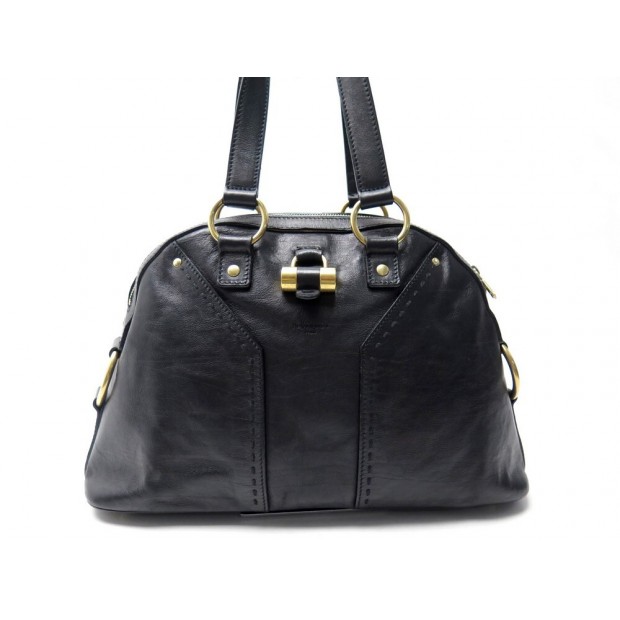 SAC A MAIN YVES SAINT LAURENT MUSE MM 156485 EN CUIR NOIR LEATHER HAND BAG 1300€