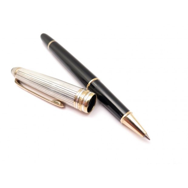 STYLO ROLLER MONTBLANC MEISTERSTUCK SOLITAIRE ARGENT ET RESINE 