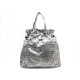 SAC A MAIN CHANEL 31 RUE CAMBON MONOGRAMME NYLON GRIS METALLIQUE HAND BAG 2590€