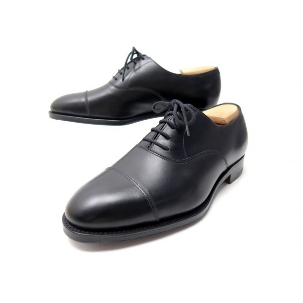 NEUF CHAUSSURES JOHN LOBB RICHELIEU CITY 6.5EE 40.5 LARGE 41 EN CUIR NOIR 1205€