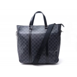 SAC A MAIN LOUIS VUITTON TADAO TOILE DAMIER GRAPHITE N51192 BANDOULIERE 1540€