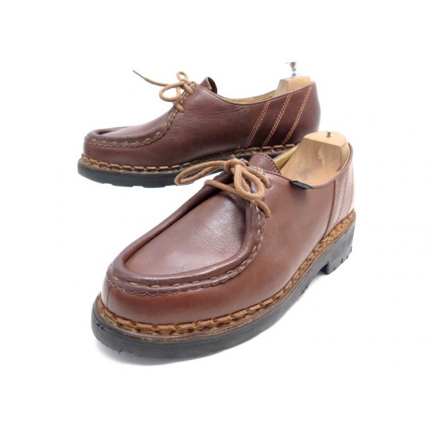 CHAUSSURES PARABOOT DERBY MORZINE 41.5 EN CUIR MARRON BROWN LEATHER SHOES 440€