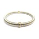 BRACELET CARTIER JONC MOTIF TRINITY 17 CM EN OR 18K ET ACIER + BOITE GOLD STEEL