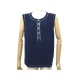 HAUT PULL CHANEL DEBARDEUR P47545 T50 XXL COTON BLEU BOUTONS LOGO CC TOP 1190€