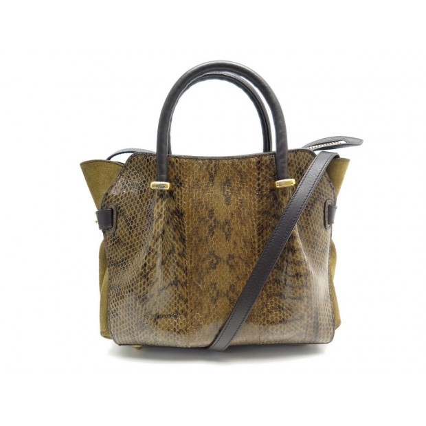 SAC A MAIN NINA RICCI LE MARCHE S BANDOULIERE CUIR SERPENT & DAIM HAND BAG 2575€