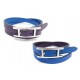 NEUF BRACELET HERMES BEHAPI DOUBLE TOUR REVERSIBLE CUIR BLEU VIOLET + BOITE 295€