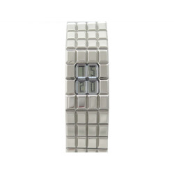 montre chanel chocolat 24mm en acier palladie argente