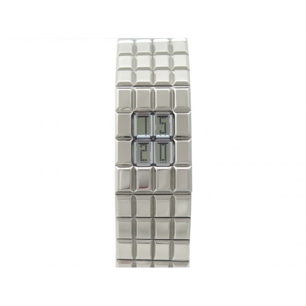 MONTRE CHANEL CHOCOLAT 24MM EN ACIER PALLADIE ARGENTE QUARTZ STEEL WATCH 2150€