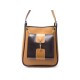 NEUF VINTAGE SAC A MAIN HERMES THE KILT EN CUIR BOX GOLD & MARRON BOITE HAND BAG