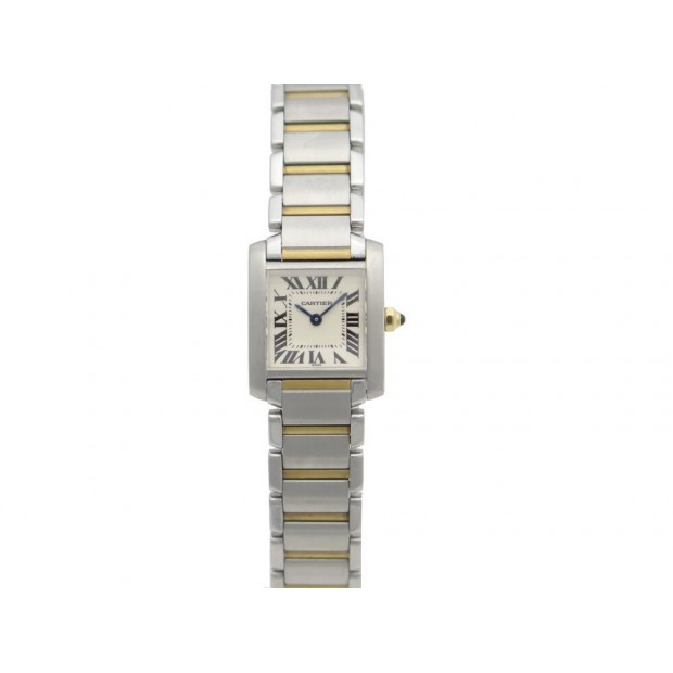 MONTRE CARTIER TANK FRANCAISE 2300 PM 24 MM OR & ACIER QUARTZ GOLD WATCH 5950€