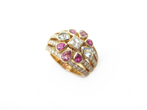 bague chanel baumer t54 or rose diamants aigues