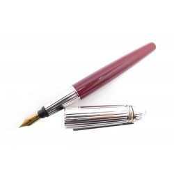 NEUF STYLO PLUME CARTIER PASHA EN LAQUE ROUGE CARTOUCHES + BOITE NEW PEN 670€