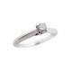 BAGUE T 55 EN OR BLANC 18K ET DIAMANT 0.15 CT SOLITAIRE ARGENTE JEWEL GOLD RING