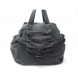 SAC A MAIN JEROME DREYFUSS BILLY L CABAS EN CUIR BLEU MARINE HAND BAG 620€