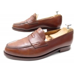 CHAUSSURES JOHN LOBB LOPEZ MOCASSINS 9.5EE 43.5 LARGE CUIR MARRON SHOES 1175€