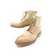 CHAUSSURES HESCHUNG BOTTINES GINGKO 5 38 EN CUIR ET TOILE BEIGE BOOTS SHOES 550€