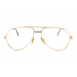 VINTAGE LUNETTES CARTIER SANTOS 5614 PLAQUE OR DORE + BOITE GOLD GLASSES 890€