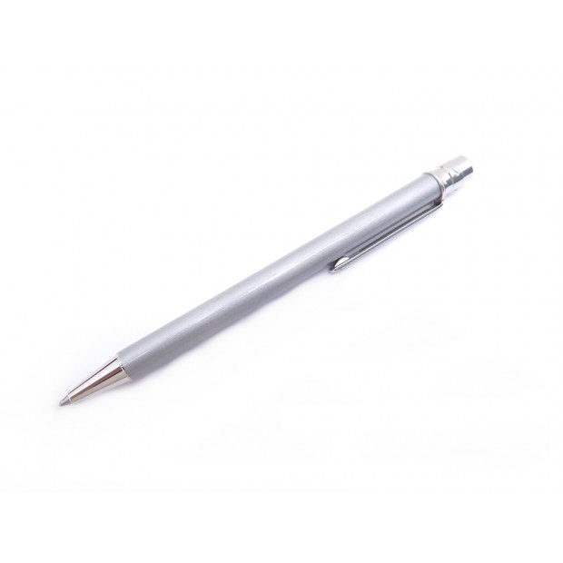 NEUF STYLO BILLE CARTIER SANTOS EN METAL ARGENTE + BOITE NEW BALL PEN 360€