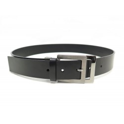 NEUF CEINTURE DUPONT 7391940 TAILLE 80 EN CUIR NOIR +BOITE NEW LEATHER BELT 250€