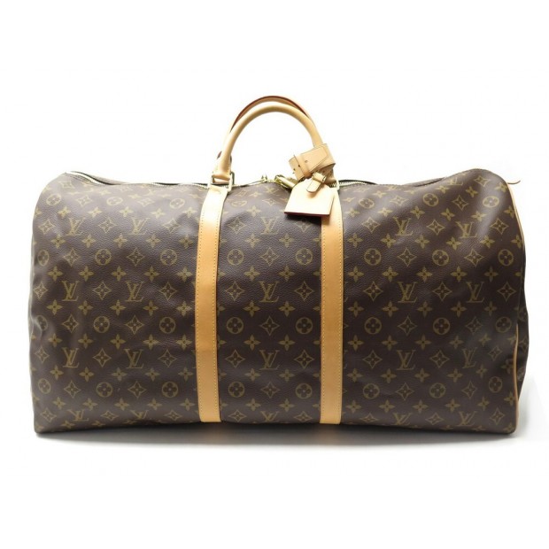 Louis Vuitton Monogram Keepall 60 Travel Large Duffle Bag M41412 For Sale  at 1stDibs