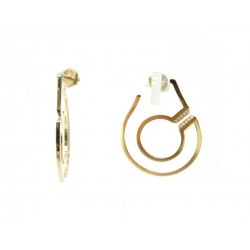 BOUCLES D'OREILLES DINH VAN CREOLES MENOTTES R27.5 OR & DIAMANTS EARRINGS 2390€