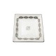 VIDE POCHE HERMES CHAINE D'ANCRE COUPELLE CARRE 12.5 CM CENDRIER PORCELAINE 440€